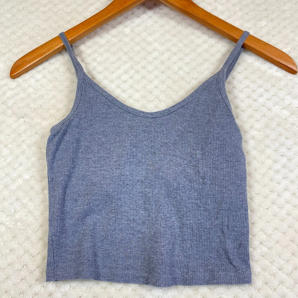 PINK Victoria's Secret Wireless Lightly Lined Bralette Gray XS Ribbed Pullover